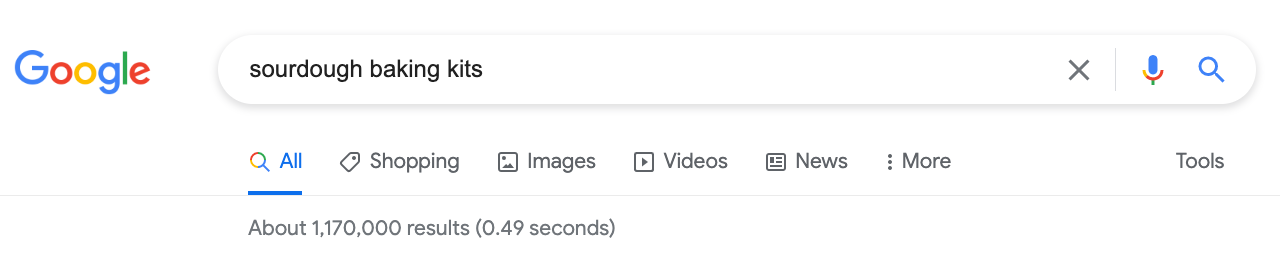 sourdough baking kits serp