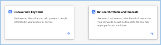 discover new keywords on keyword planner