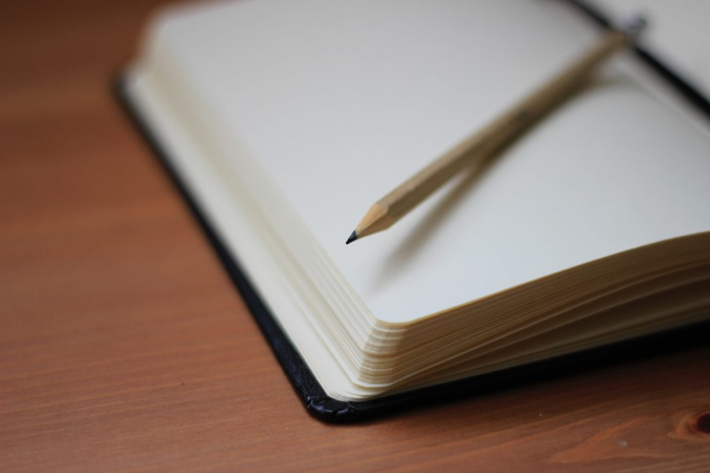 empty notebook