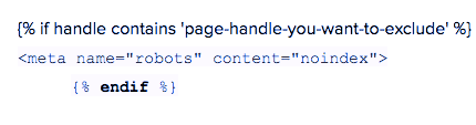 exclude specific page