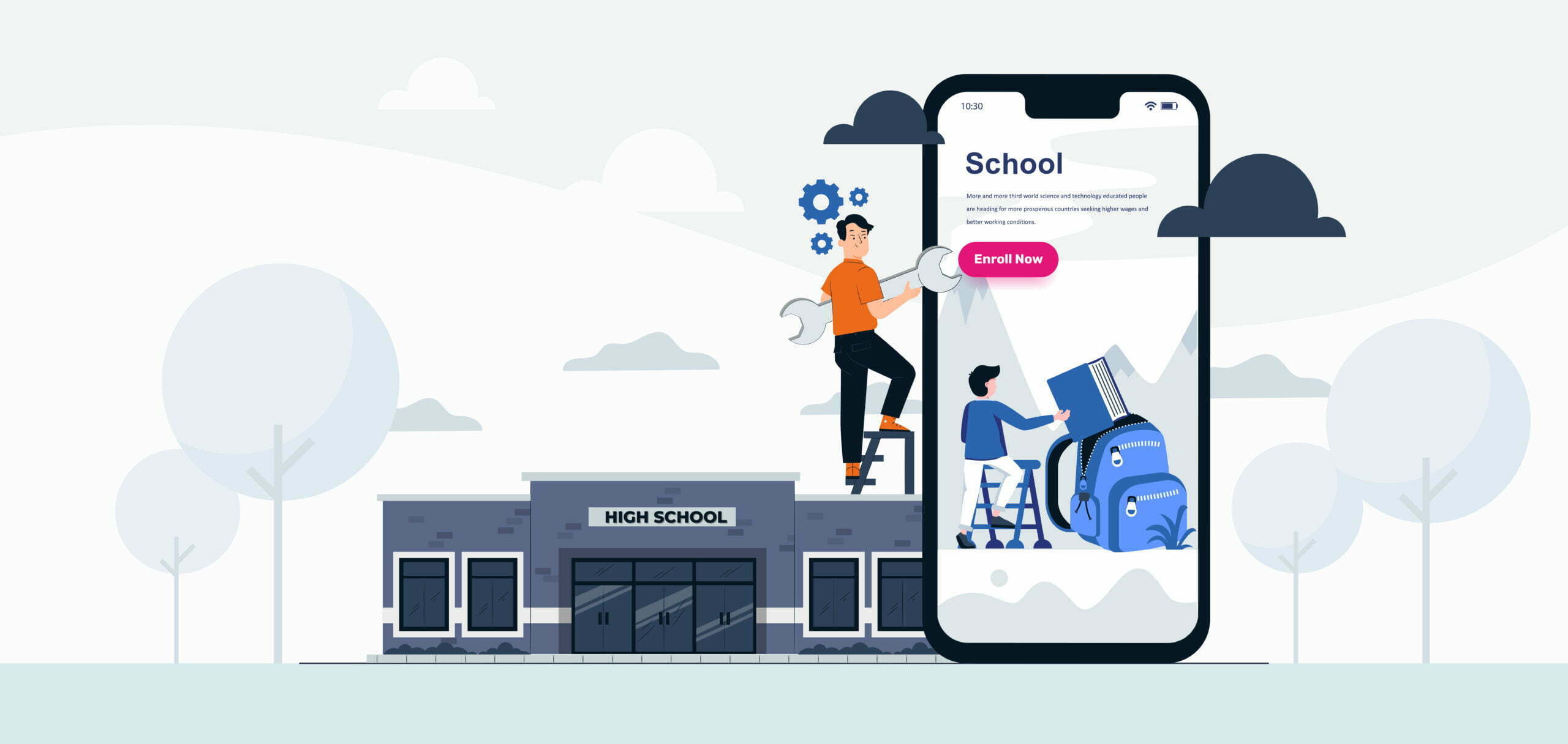 importance of school mobile optimisation for independent school seo banner image